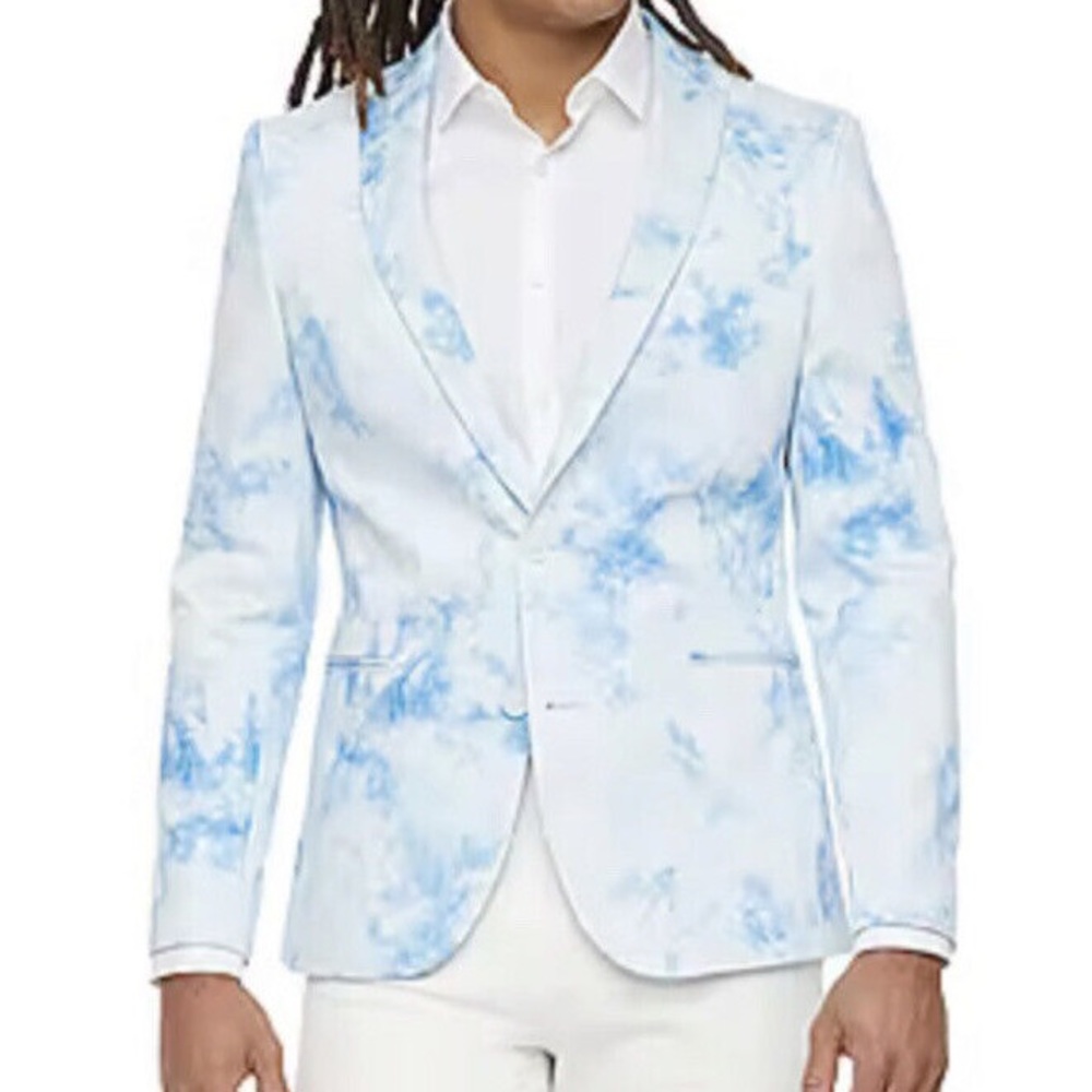 JF J. Ferrar tie dye cloud slim suit sports jacket